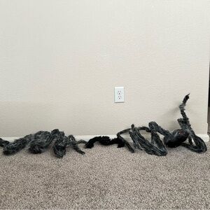 Black and Gray Decorative Halloween Spider Web Garland